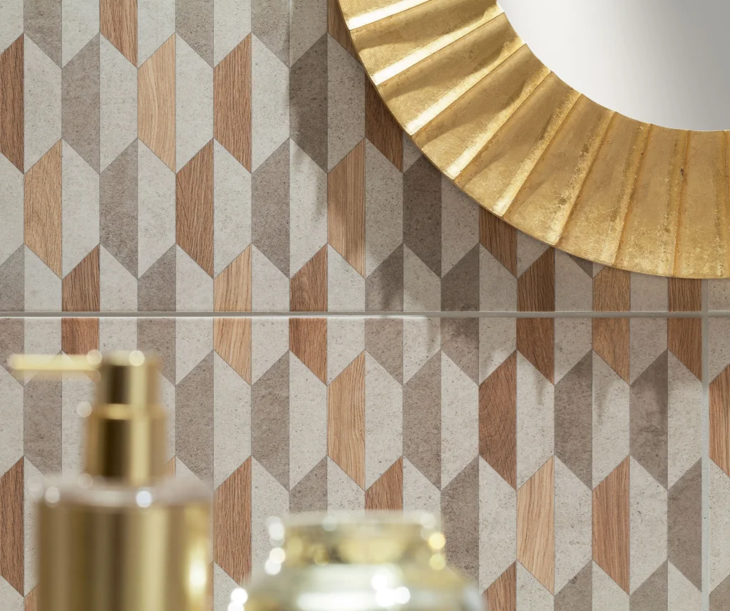 Dekor ścienny Dover Grafit Geo 30,8x60,8 Domino