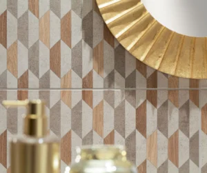 Dekor ścienny Dover Grafit Geo 30,8x60,8 Domino