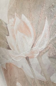 Obraz gresowy Tortora Flowers A Element 4 59,8x119,8 Ceramika Domino